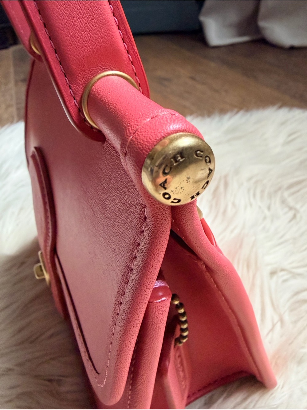 Coach Og Willis Top Handle 18 Taffy Glove Tanned Leather Final Markdown - Picture 9 of 17